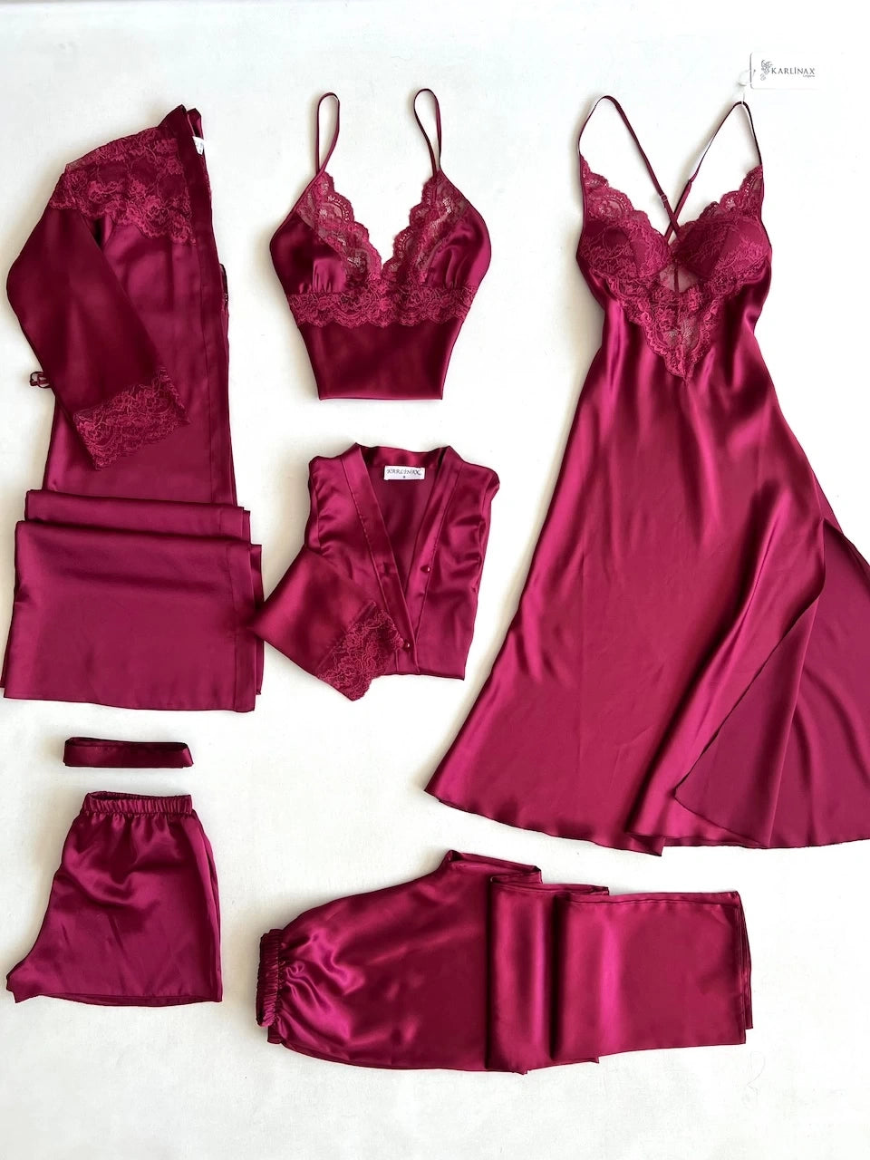 Luxury Satin Lace 6-Piece Premium Night Collection