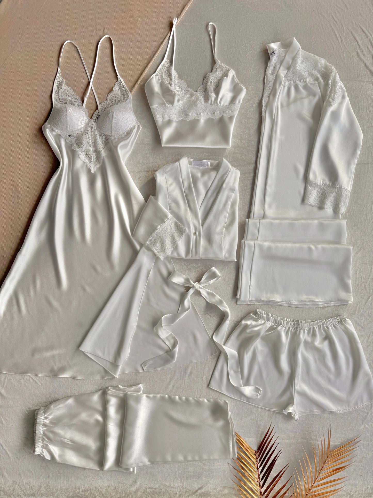 Luxury Satin Lace 6-Piece Premium Night Collection