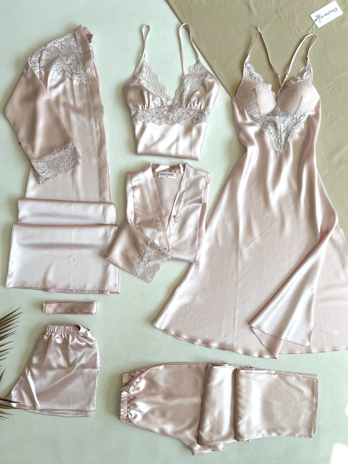 Luxury Satin Lace 6-Piece Premium Night Collection